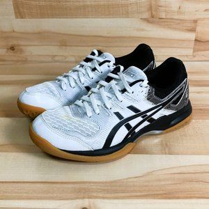 Asics Gel Rocket 9 Black White Gum Volleyball Shoe - Women's Size 8